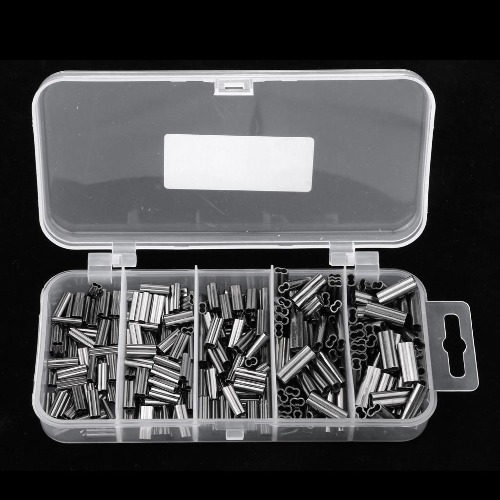 300pcs Double Barrel Crimp Sleeves Fishing Line Tube Connectors for Rigs Made of High Quality Copper Material Durable to use