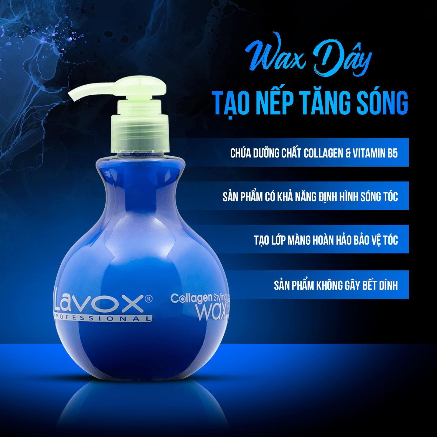 Wax Dây Tạo Nếp Tăng Sóng Bồng Bềnh Collagen Lavox