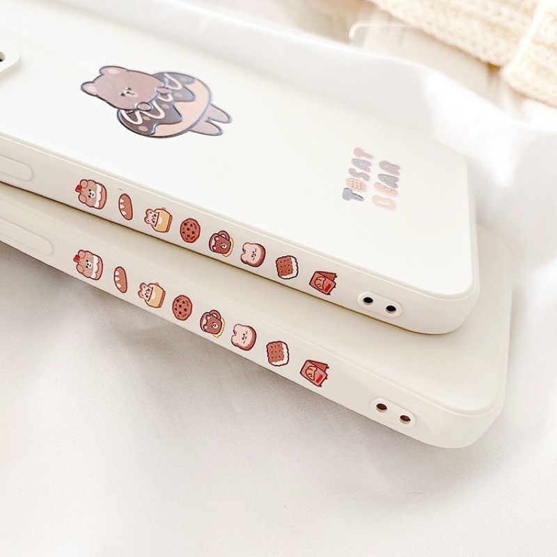 Ốp Lưng iPhone Cạnh Vuông Tosat Bear Dành Cho iPhone 6 / 6 Plus / 7 / 7 Plus / 8 / 8 Plus / X / Xs / Xs Max / 11 / 11 Pro / 11 Pro Max / 12 / 12 Pro / 12 Pro Max