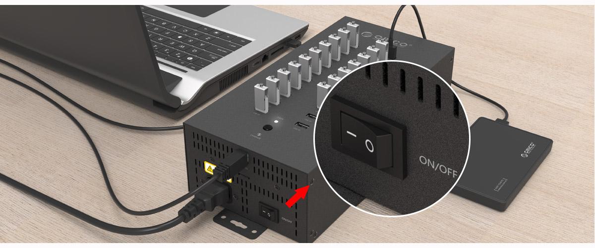 Bộ Chia USB HUB Orico IH20P-BK 20 Cổng USB 2.0 - Hàng Chính Hãng