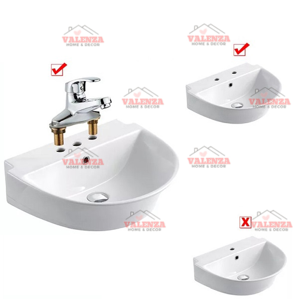 Vòi chậu lavabo nóng lạnh 2 chân Valenza 1402 chất liệu đồng thau mạ crome cho chậu rửa mặt 3 lỗ, chân ốc đồng kèm dây cấp nước inox-Nước chảy mạnh