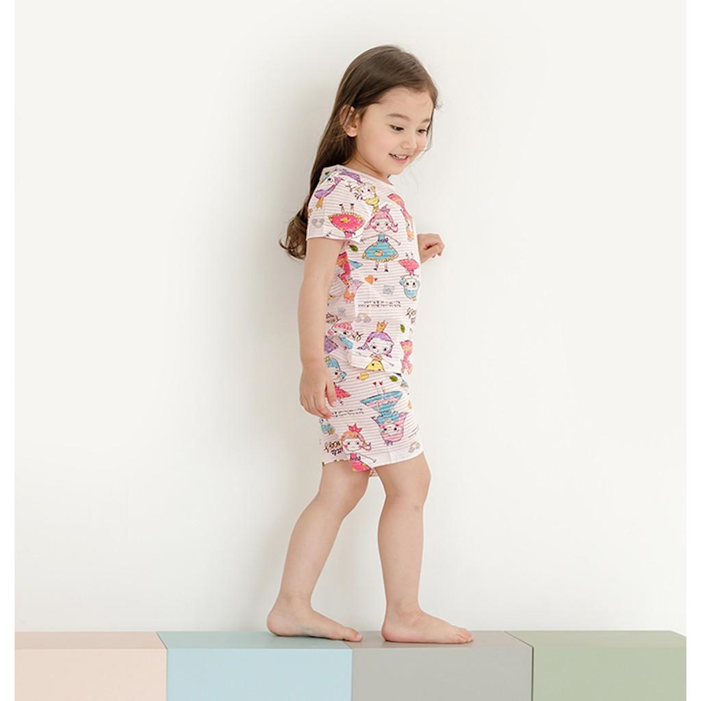 Bộ đồ bé gái Hàn quốc ngắn tay _ công chúa _ cotton