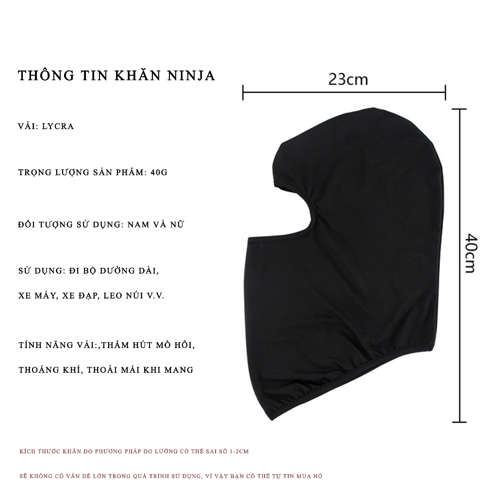 Khăn trùm kín mặt chống nắng, chống tia UV khi đi xe dành cho cả nam và nữ Rimix Khẩu trang băng lụa chống nắng cao cấp chống tia UV, chống bụi, UPF50+