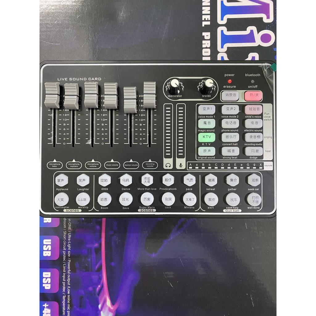 Bộ Mic Hát Livestream Sound Card H9 &amp; Mic ISK AT100 Hàng Loại 1 . Chuyên Livestream , Thu Âm , Live Bigo , Tiktok