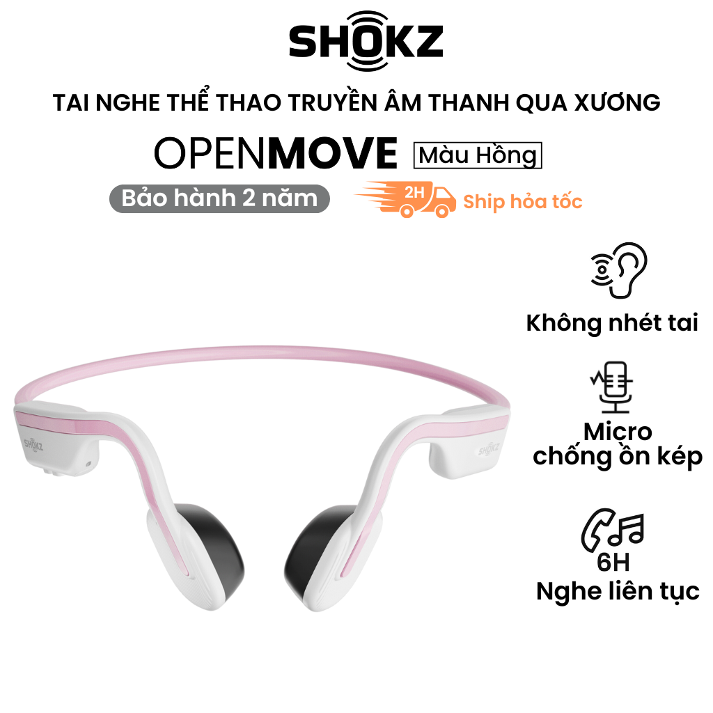 Tai Nghe Bluetooth Thể Thao Truyền Âm Thanh Qua Xương SHOKZ OPEN MOVE S661  - Hàng chính hãng - Pin sử dụng trong 6 tiếng - Kháng nước IP55