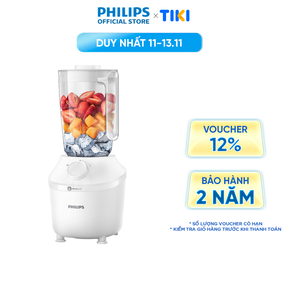 Máy Xay sinh tố Philips HR2041/00 thế hệ mới |450W| Xay nhuyễn mịn - Hàng Chính Hãng