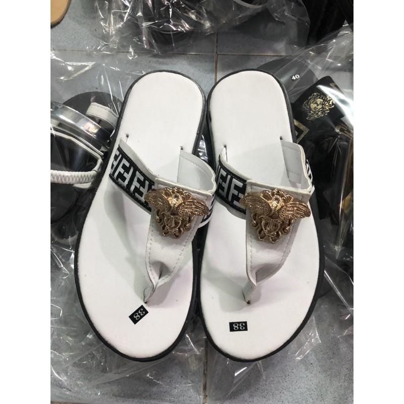 Sandal đồng nai dép kẹp nữ đế trắng quai kẹp F không hậu size từ 34 nữ đến 40 nữ