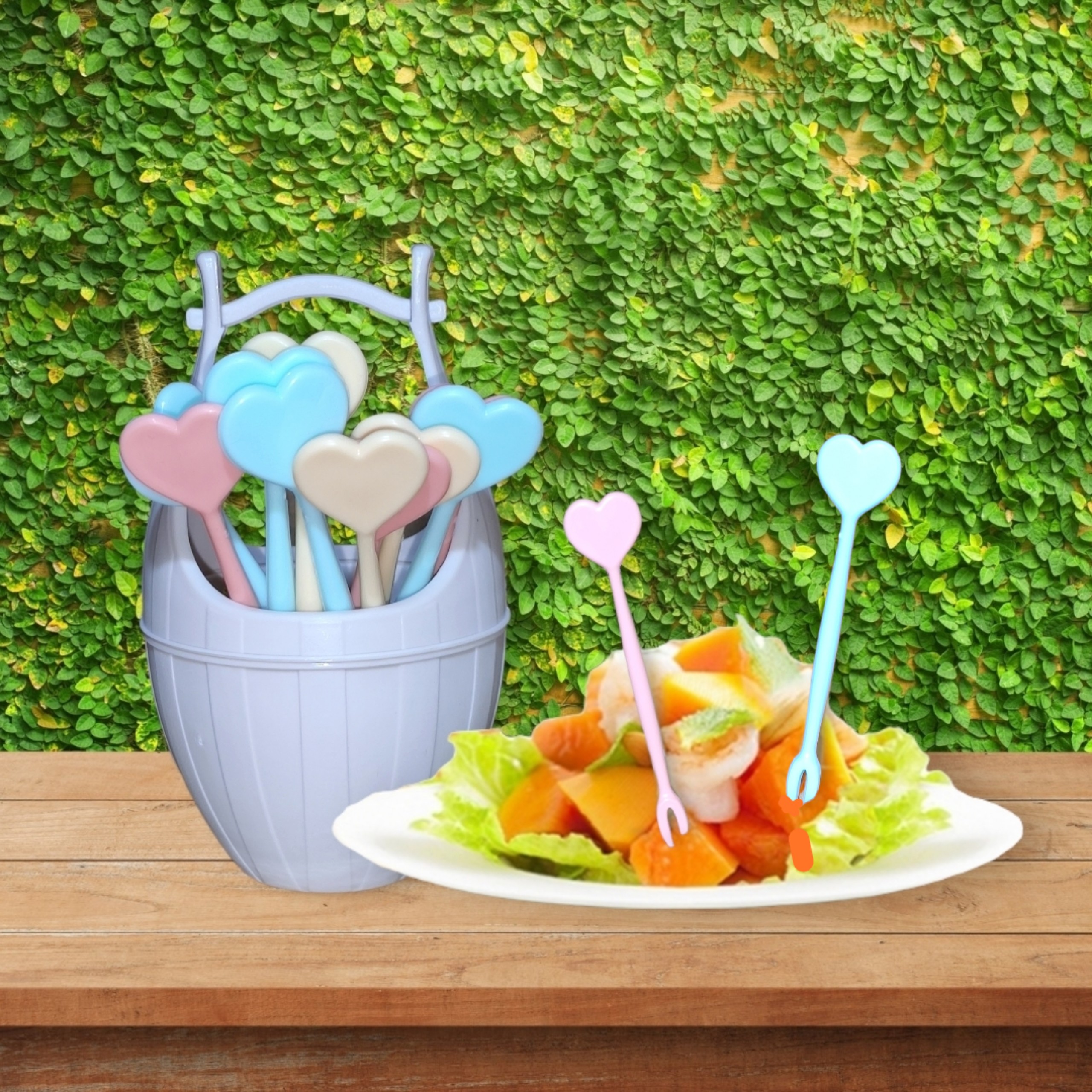 Bộ giỏ 10 Dĩa Cao Cấp ăn Hoa Quả Tráng miệng tiện lợi