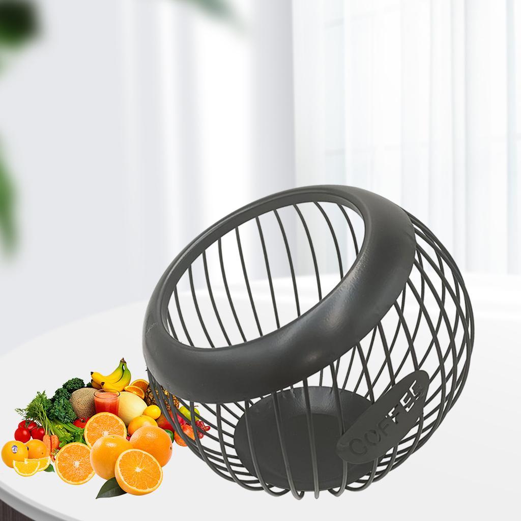2pcs Coffee Pod Holder Iron Espresso K Cup Kitchen Storage Basket Hotel