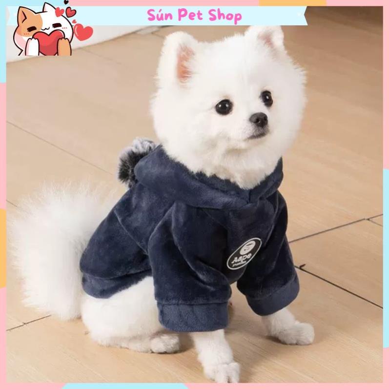 Áo Hoodie nhung cao cấp cho thú cưng - Áo cho chó mèo mùa đông