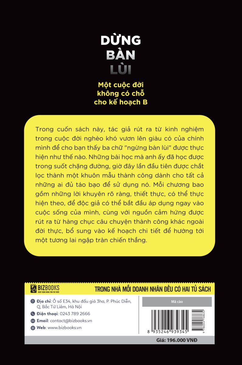 Dừng bàn lùi: Một cuộc đời không có chỗ cho kế hoạch B