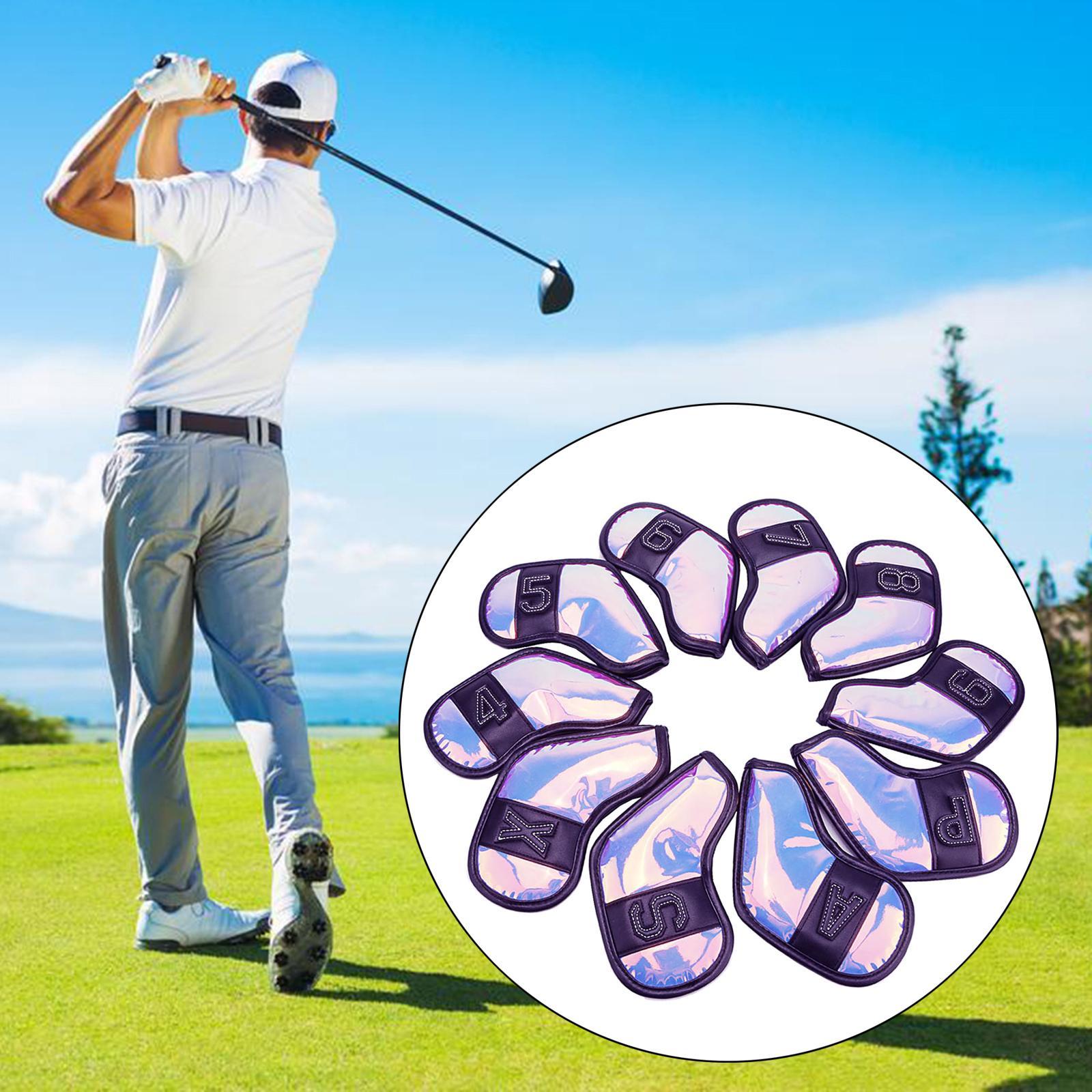 10Pcs Club Head Covers with Number Embroidery Golf Iron Headcover