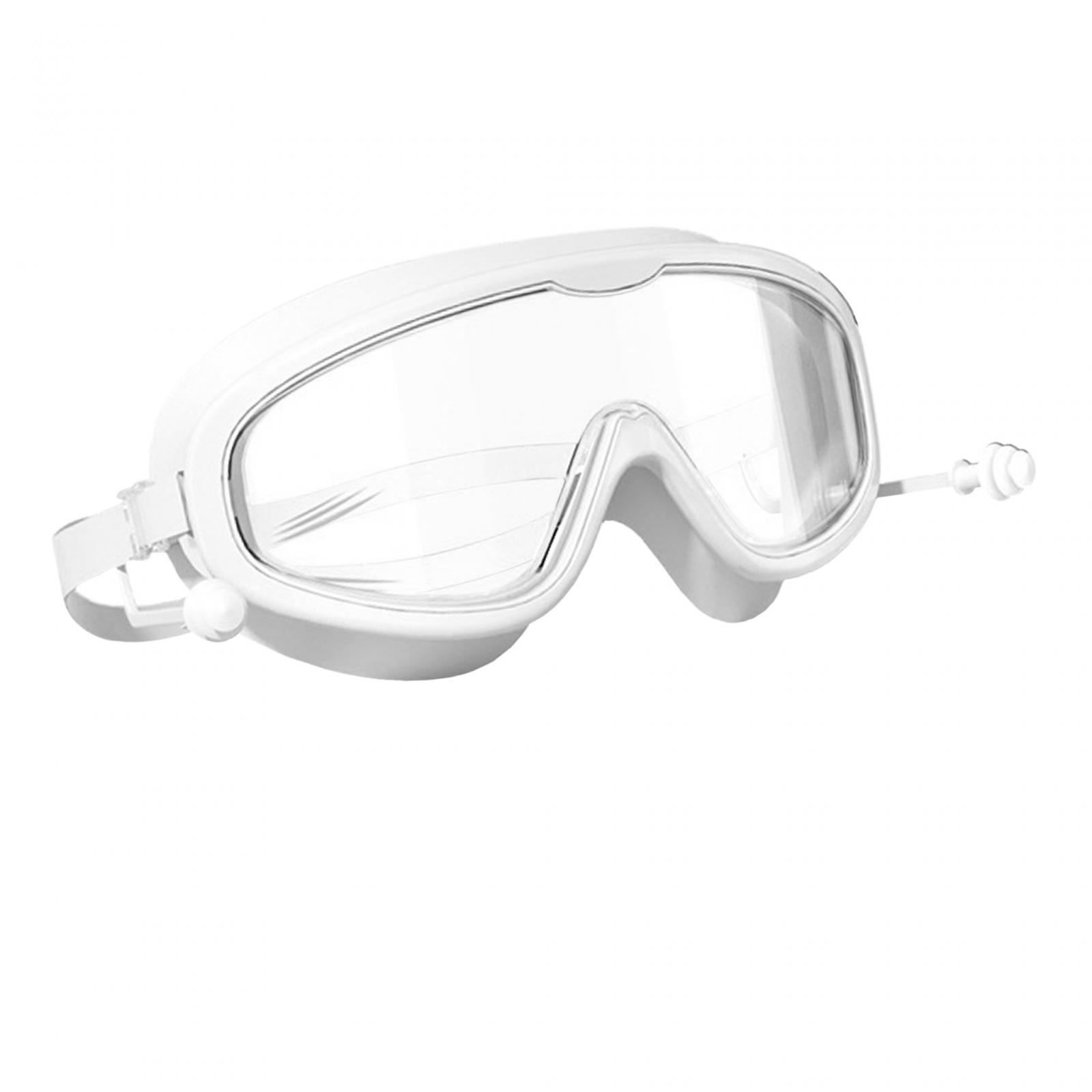 Swimming Goggles with Earplug Large Frame Professional Swim Goggles for Kids