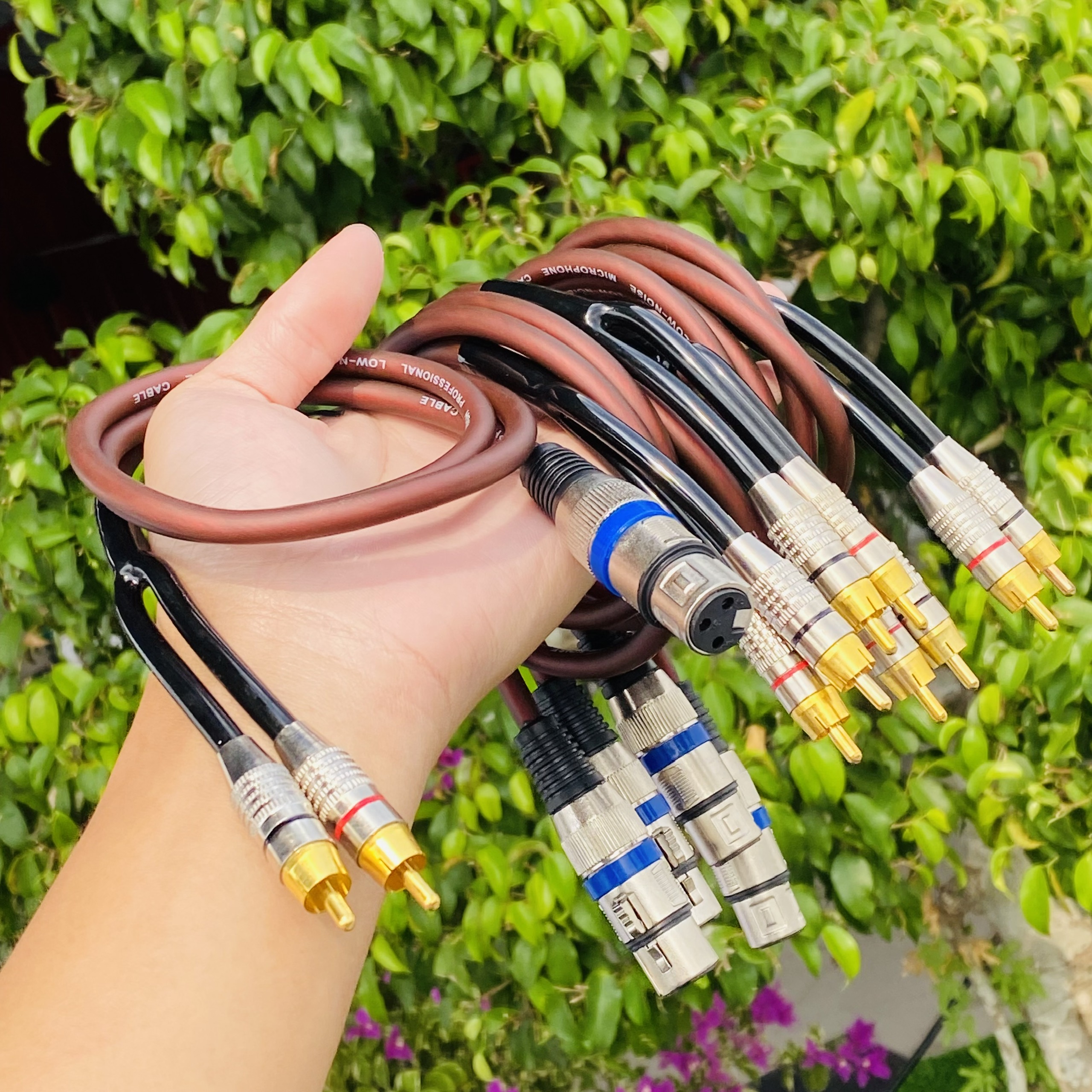 [ Hàng Mới Về ] Dây Tín Hiệu AV Canon ra 2 Đầu Bông Sen 0.8m Hàng Chính Hãng