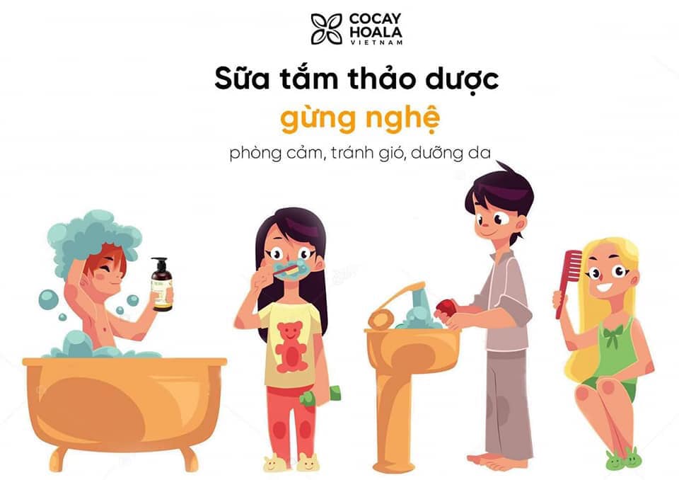 Combo Sữa rửa mặt ngừa mụn, sáng da GOBO &amp; Sữa tắm Gừng nghệ ngăn mụn lưng, giữ ấm chơ thể - COCAYHOALA