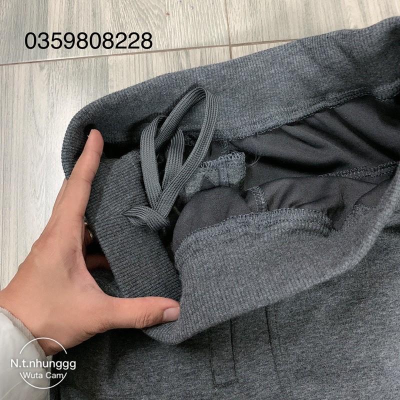 Bộ quần áo nỉ thể thao nam trung niên cổ tròn