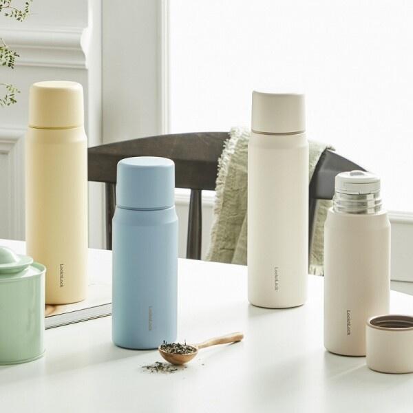 Bình giữ nhiệt Lock&Lock 505ml Maman Cup Vacuum Bottle LHC1487 - Hàng chính hãng, nắp dùng làm cốc nước uống - Hapos