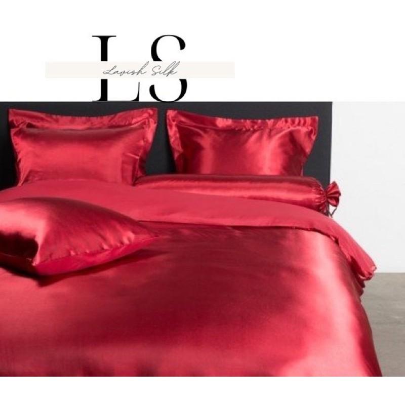 Ga Giường Drap Lẻ Phi Lụa Lavish Silk cao cấp mát lạnh hàng loại 1 không nối vải - Đỏ Tươi