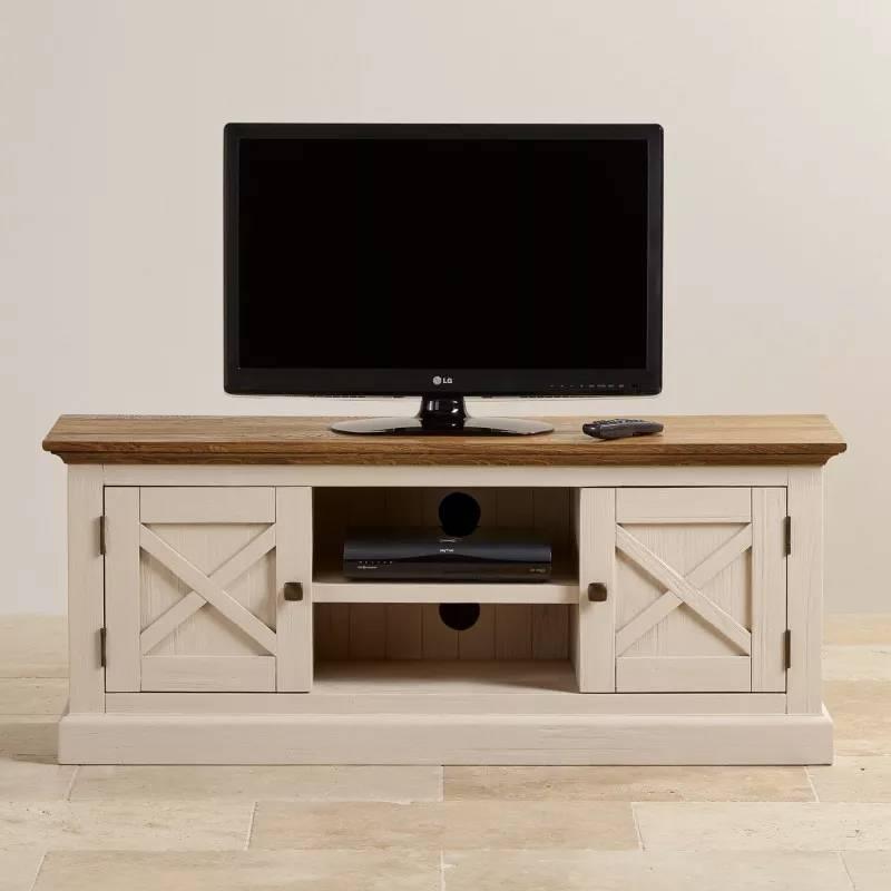 Tủ TV 2 Cánh Seychelles Gỗ Sồi Ibie LV2SEYO - Trắng
