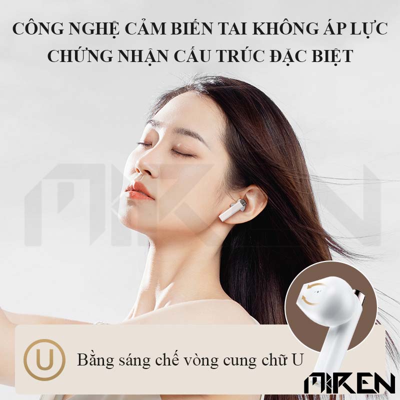 Tai Nghe Bluetooth Không Dây MR-C5 Cảm Ứng True Wireless Bluetooth 5.3 Cao Cấp - Hộp Đèn Led Hiển Thị % Pin - Đàm Thoại Hàng Chính Hãng