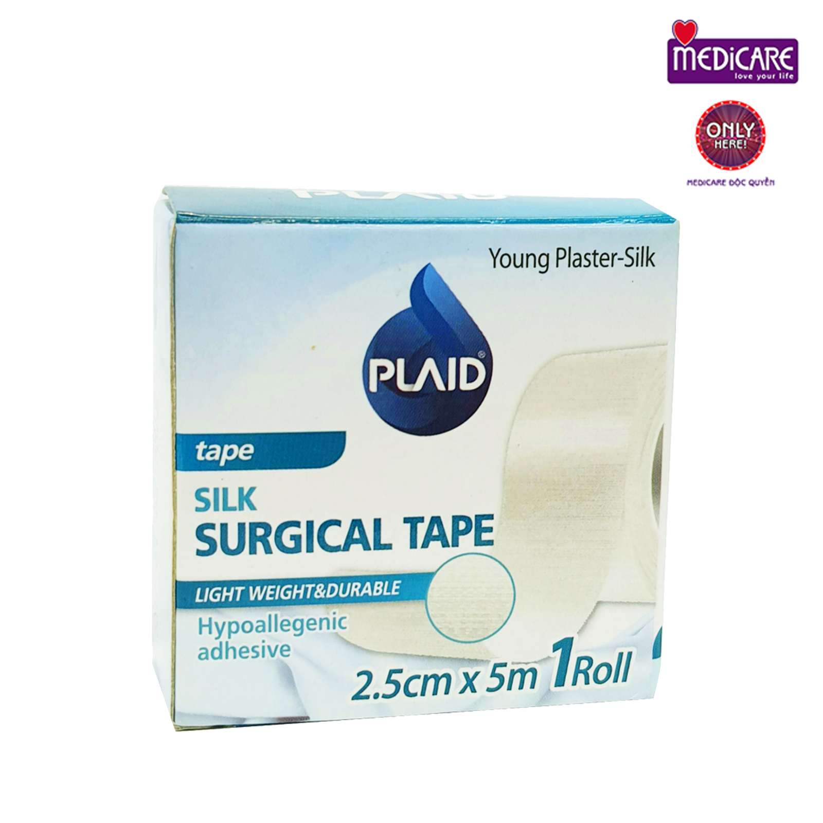 Băng keo lụa PLAID lớn 2.5cmx5m