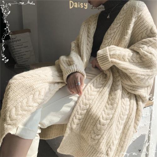 Áo Khoác Cardigan Len Dáng Dài Áo Len Trơn Dài Tay Form Rộng Phong Cách Basic - Mã AOL014