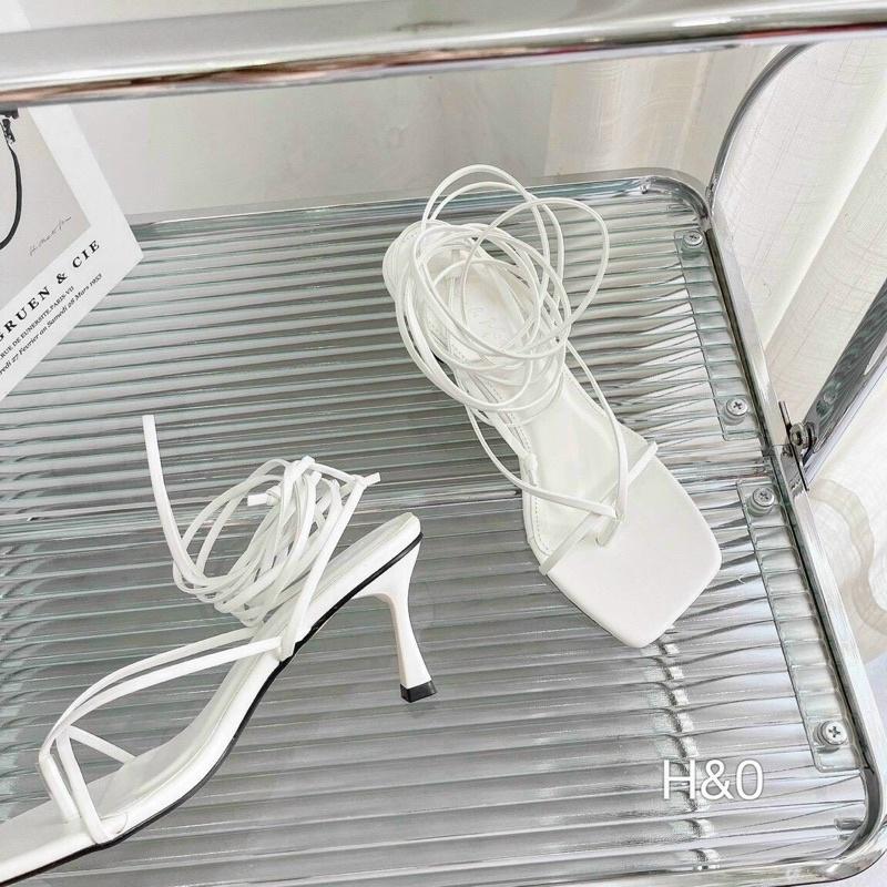 Giày sandal cao gót nữ kẹp ngón cột dây siêu chất