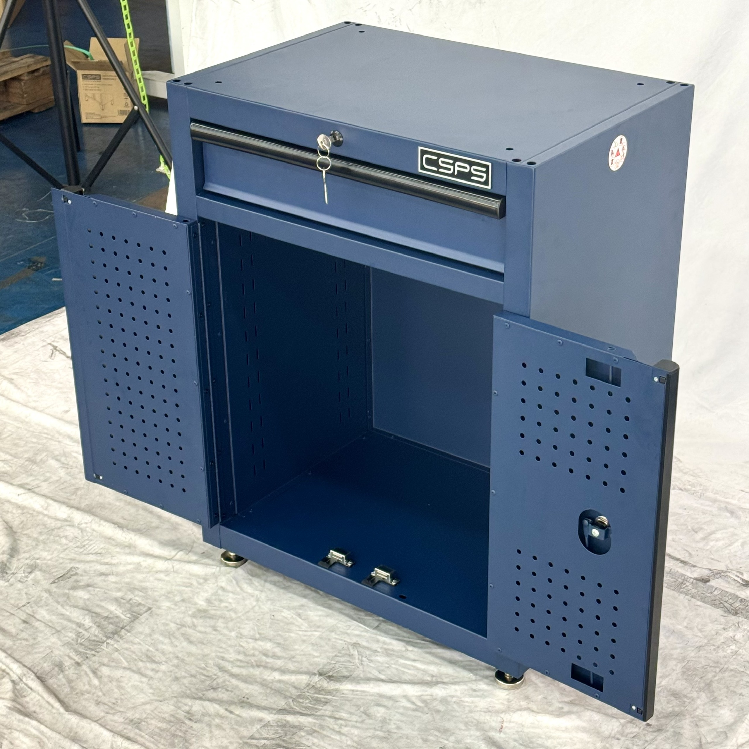 Tủ Dụng Cụ CSPS 61cm - 01 Hộc Kéo Màu Xanh Dương Chân Tăng Chỉnh