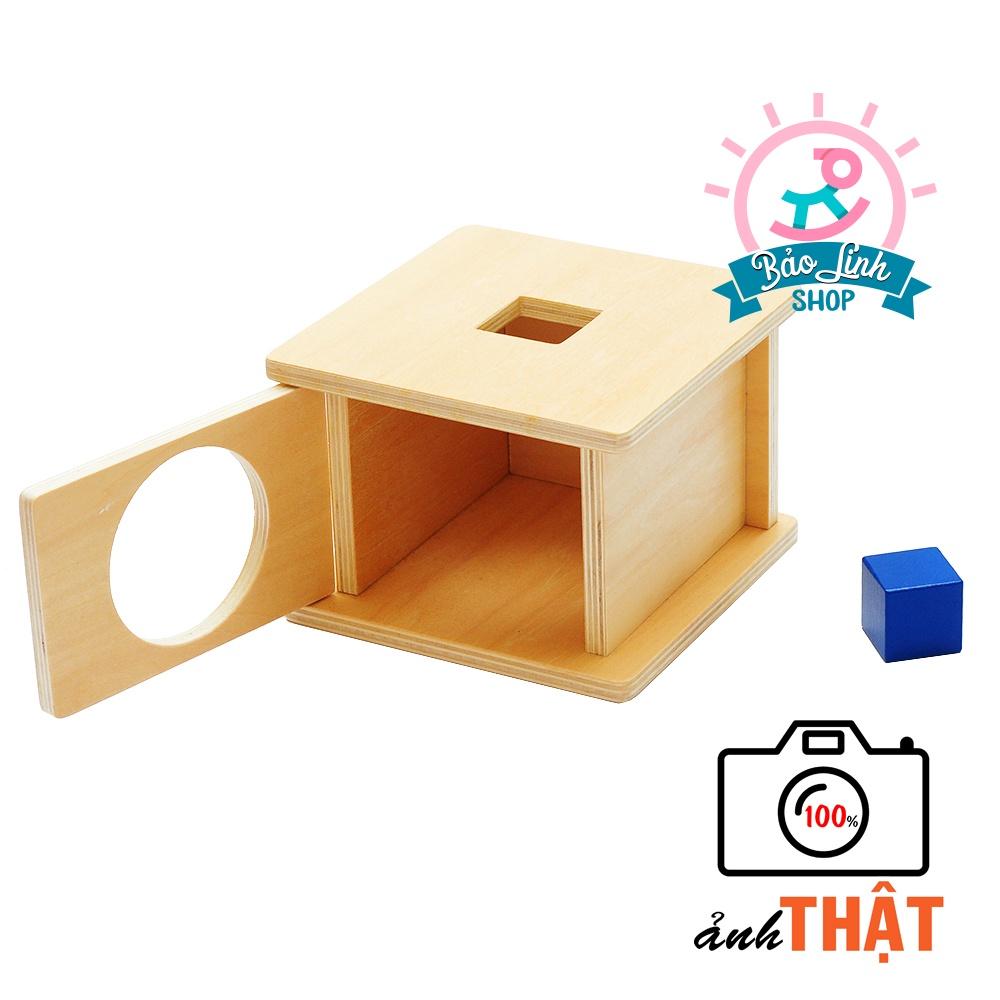 Đồ chơi cho bé 12-15 tháng tuổi - Hộp thả khối lập phương - Giáo cụ Montessori 0-3