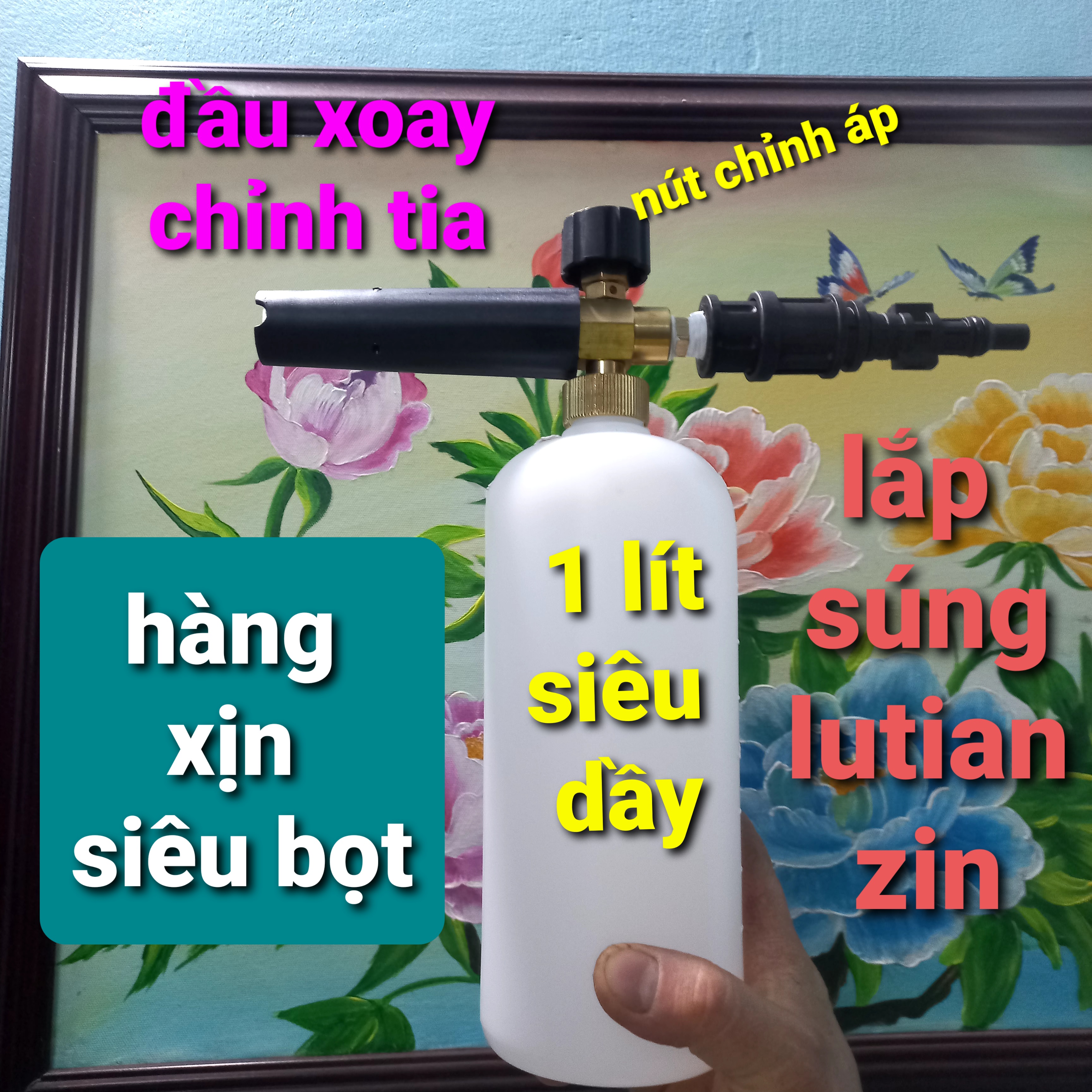 Bình bọt tuyết cho súng lutian zin