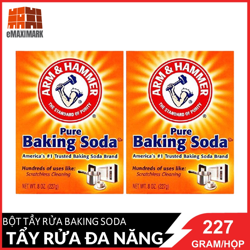 combo 2 hộp baking soda chuyên tẩy rửa Arm &amp; Hammer 227g