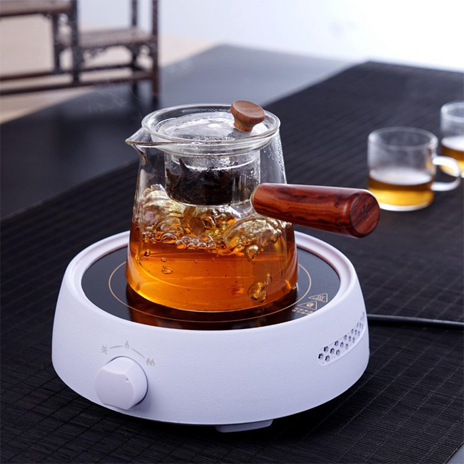 Tea Maker Stovetop 750ML/25OZ with Strainer Clear Sturdy Portable Jug Glass Water Kettle Glass Tea Pot for Scented Tea Office Hotel Tea Bags Loose Tea