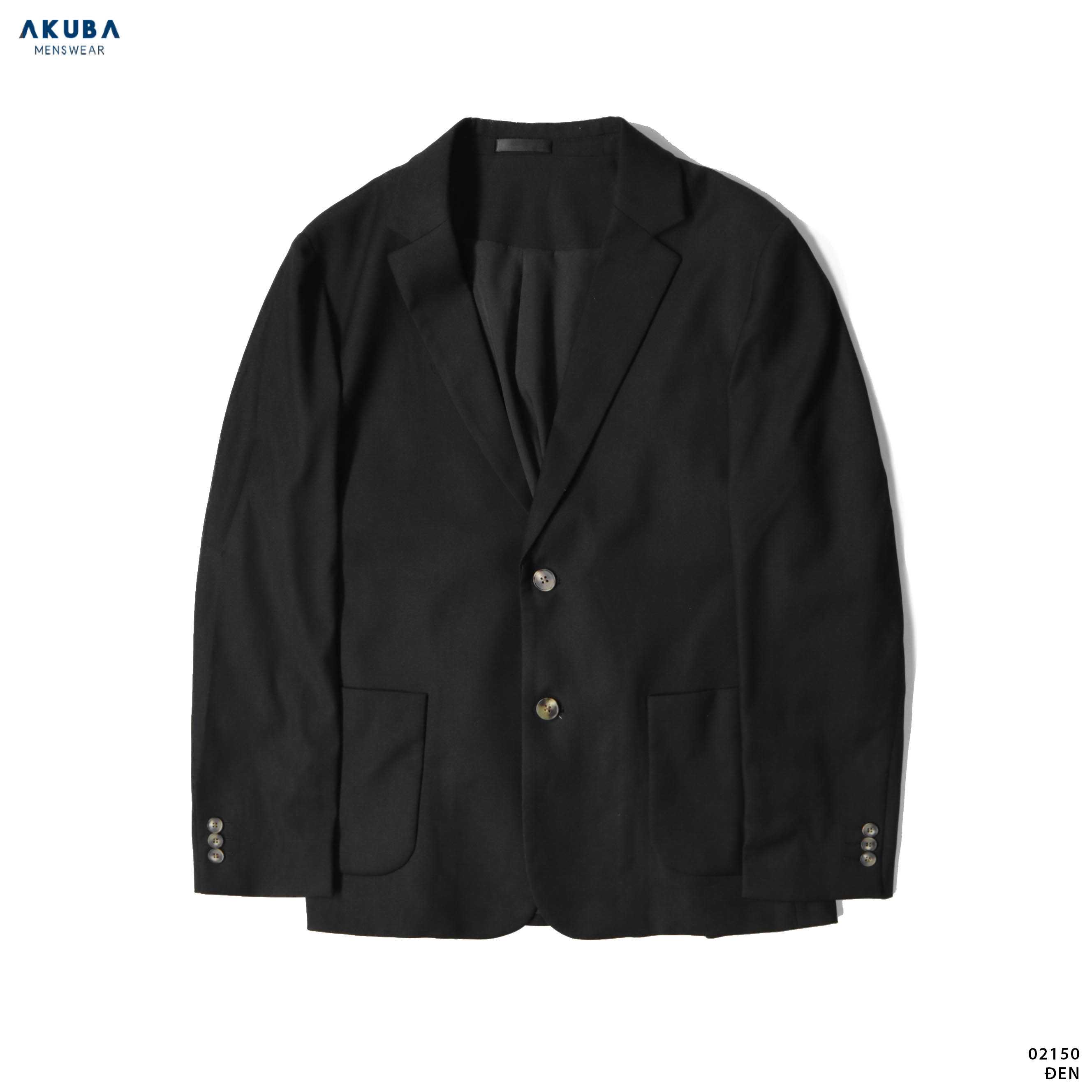 Áo khoác Blazer nam trơn sang trọng AKUBA form regular, mặc thoải mái, nhiều màu 02150