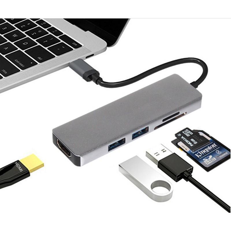 Cáp USB Type-C to HDMI + USB 3.0 Hỗ trợ đọc thẻ nhớ đa năng