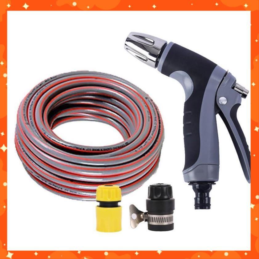 Bộ dây và vòi xịt tăng áp rửa xe tưới cây