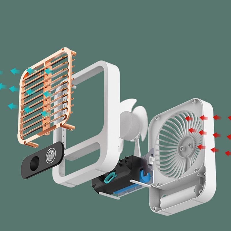 Quạt Tích Điện Điều Hoà Hơi Nước Để Bàn 3 Tốc Độ Gió Cao Cấp