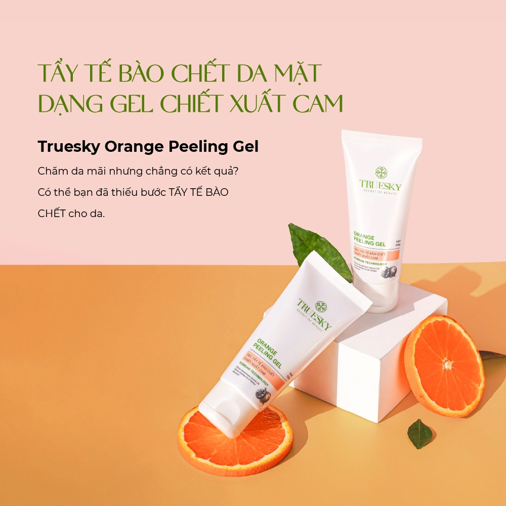 Gel tẩy da chết Truesky Orange Peeling 50g chiết xuất cam