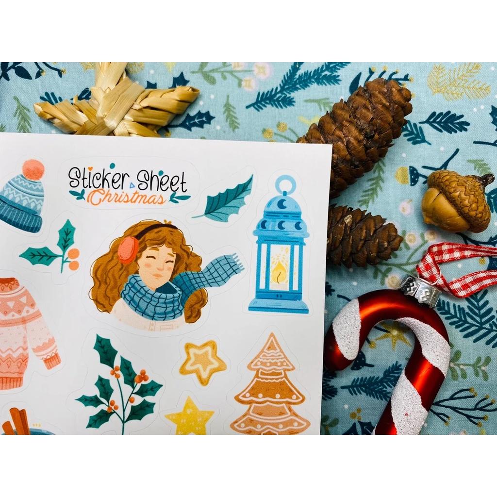 Sticker sheet Christmas - chuyên dán, trang trí sổ nhật kí, sổ tay | Bullet journal sticker