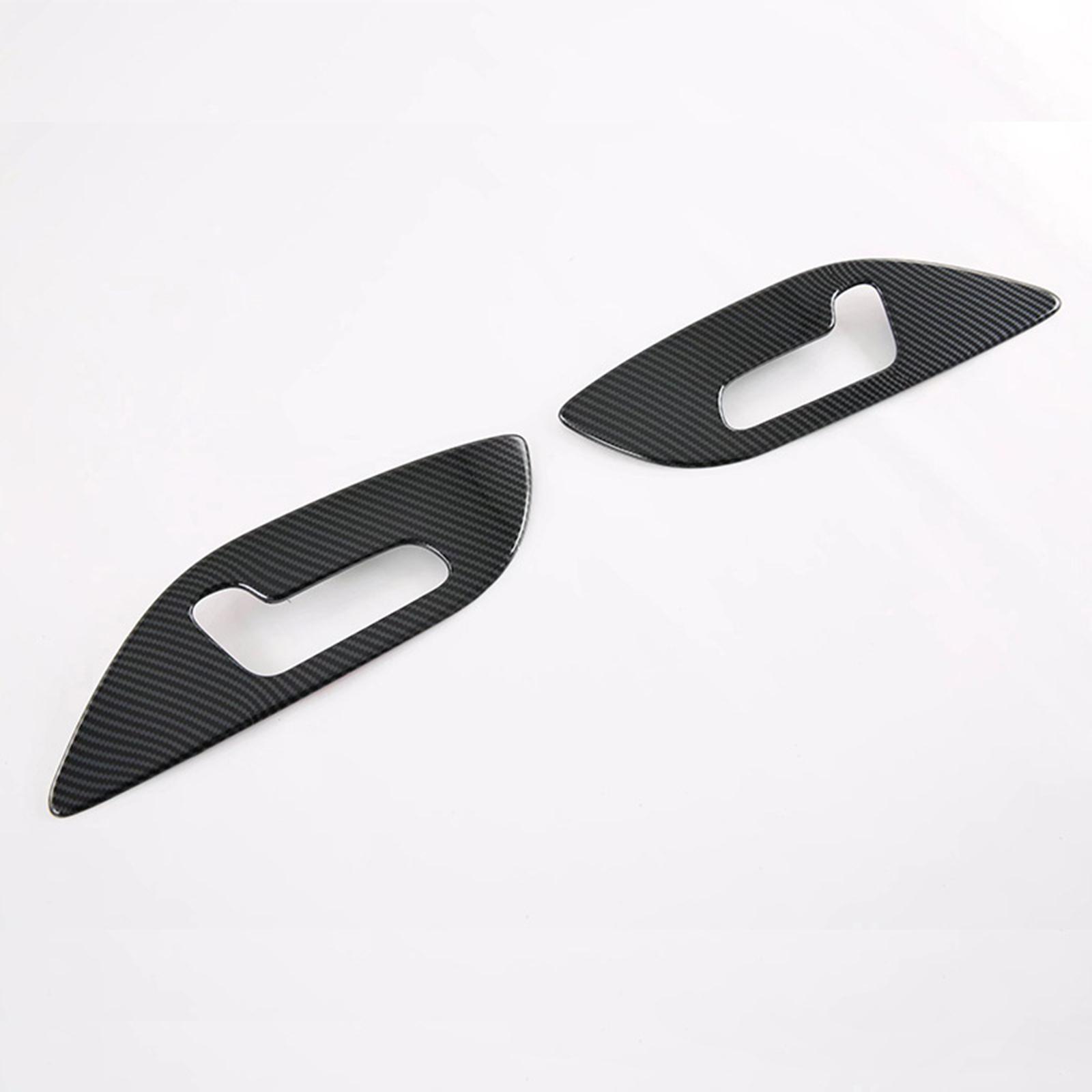 Carbon Fiber seat Adjustment Handle Button Panel Frame Stickers Decal Trims Cover for 05 Car Accessories Easy Installation