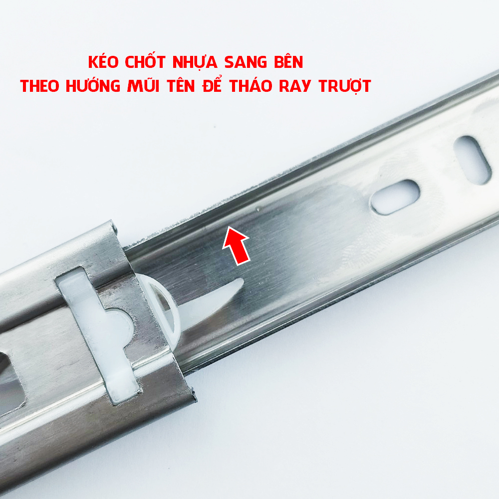 Bộ 2 Phụ Kiện Ray Cửa Lùa Thanh Trượt Đỡ Ngăn Kéo Tủ Quần Áo Nhấn Mở Inox Giảm Chấn Chịu Lực Chống Va Đập Cao Cấp