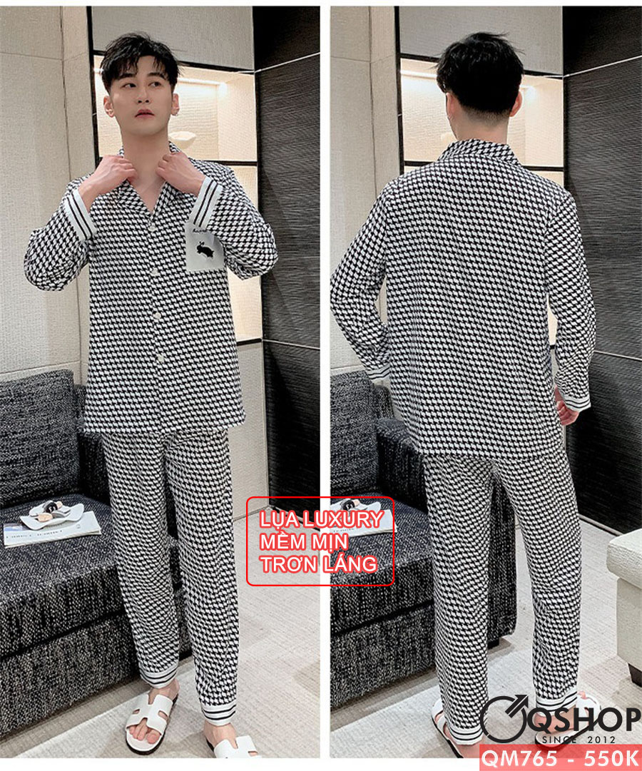 Bộ đồ pijama nam Luxury quần dài tay dài QSHOP QM764 - QM765