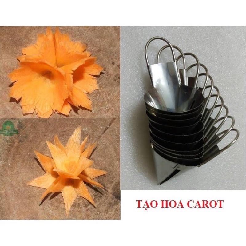 Dụng cụ tạo hoa cà rốt inox - khuân hoa bé, khuân hoa to