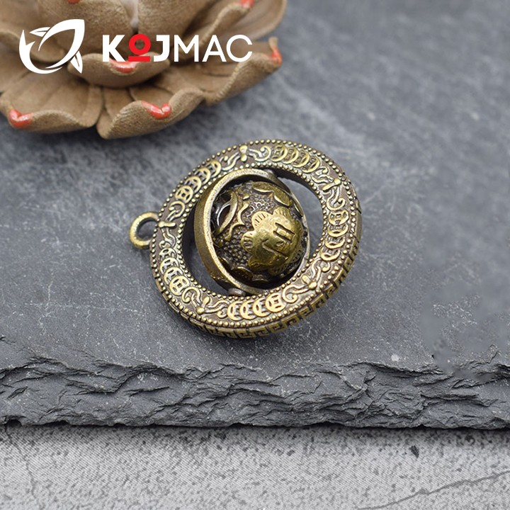 Móc Khóa Đồng Phong Thủy ĐÁO PHÚC LUÂN KOJMAC KeyRing Lucky - Hàng Nhập Khẩu ( Thiết Kế 3D Cao Cấp Độc Lạ May Mắn Gắn Chìa Làm Bằng Kim Loại Cổ Trang Quà Lưu Niệm )