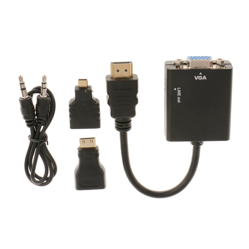 VGA Male to Female Video Converter Micro Mini Adapter for PS3