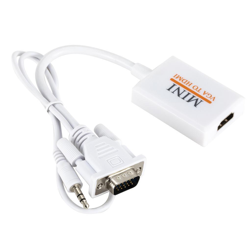 1080P VGA Male to   Female Audio Video Cable Converter Adapter