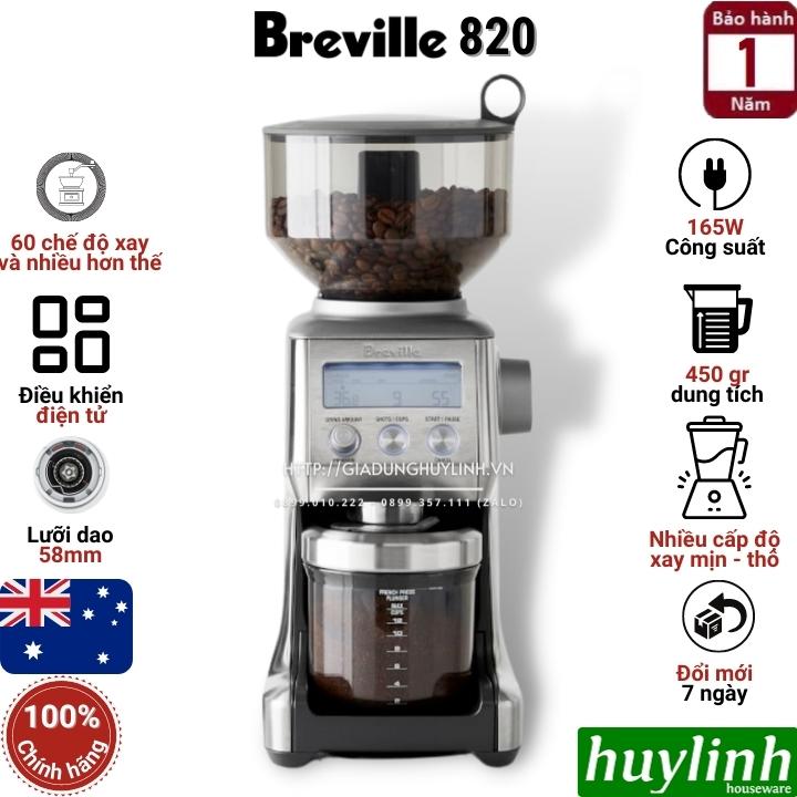 Máy xay cà phê Breville 820 Smart Grinder Pro - Thương hiệu Úc - Hàng chính hãng Breville Việt Nam