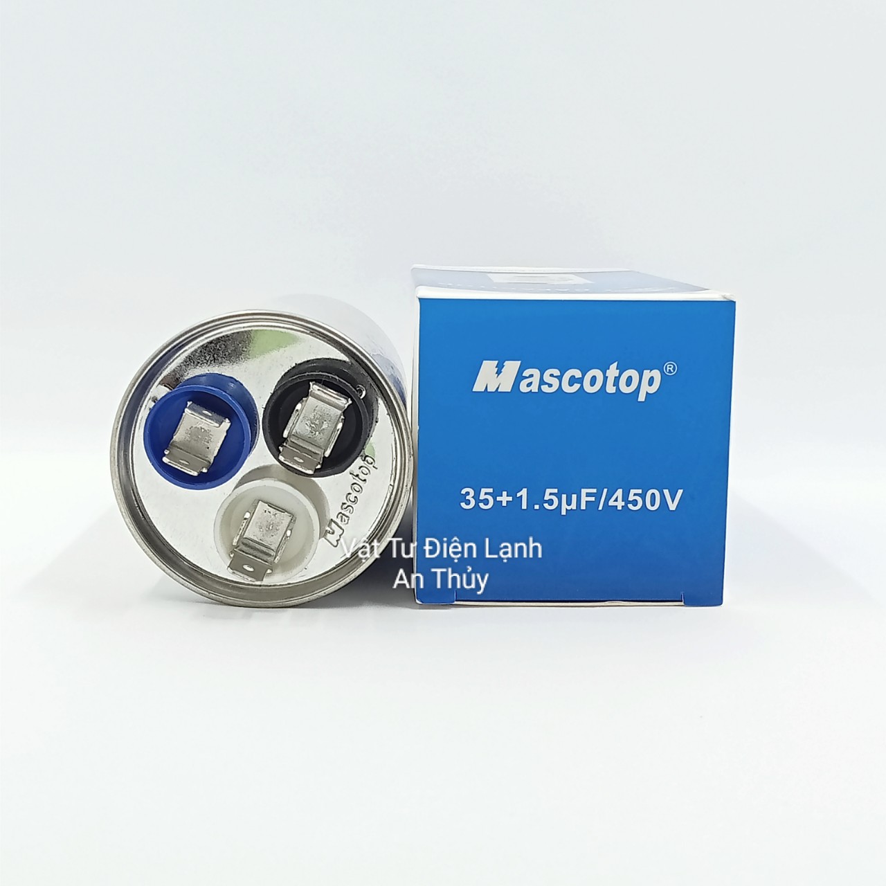 Tụ máy lạnh MASCOTOP 35uF 3 chân - Tụ điều hòa MASCOTOP 35uF 3 chân