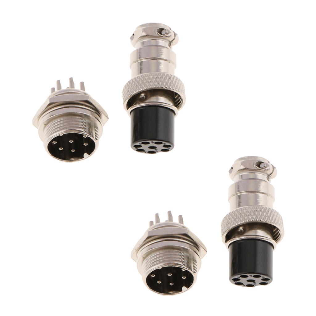GX16-8Pins Kẽm Hợp Kim Bảng Điều Khiển Gắn Hình Tròn Hàng Không Kết Nối Cáp Cắm Ổ Cắm 2 Gói