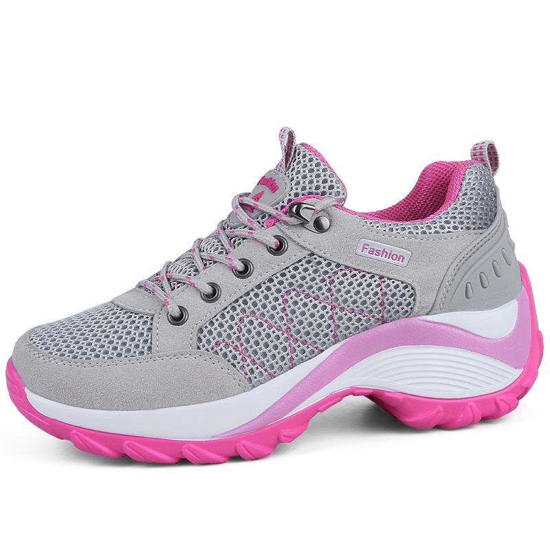 Giày đi bộ đường dài thể thao thời trang ngoài trời Phụ nữ plattorm cắm trại giày thể thao nữ Color: Purple Shoe Size: 39