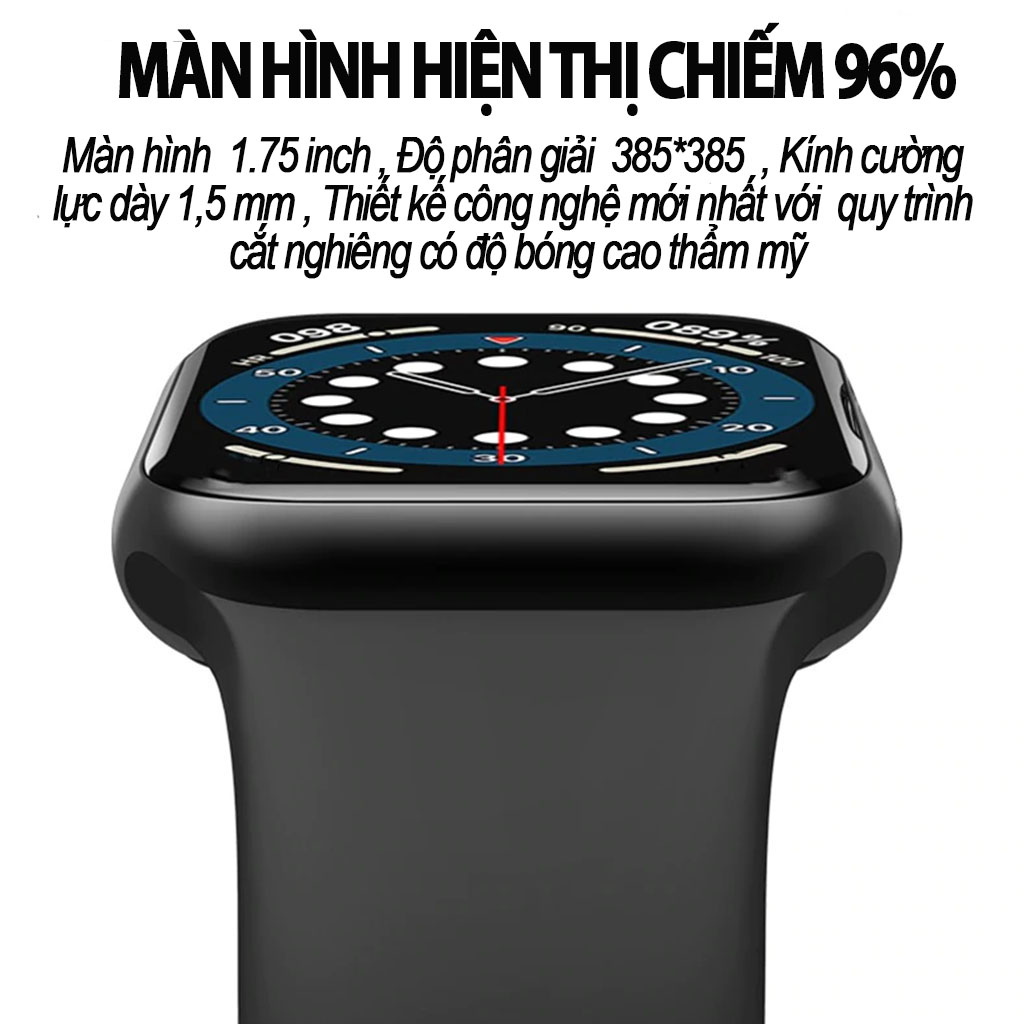 VINETTEAM Đồng hồ thông minh chống nước SMART WATCH I12 Series 6 Kết nối bluetooth Chống Nước IP67 Nghe Gọi Za.lo Theo Dõi Sức Khỏe  có tiếng việt - Hàng chính hãng